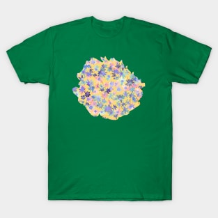 Daisies Spring Countryside Blue Yellow T-Shirt